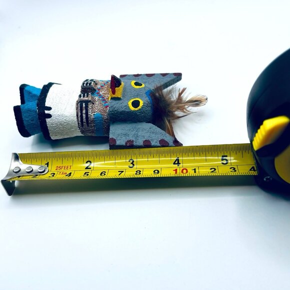 Vintage Native American Wooden Kachina Hand Painted Owl Doll Artist Signed RARE! - Picture 7 of 8